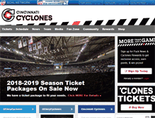 Tablet Screenshot of cycloneshockey.com